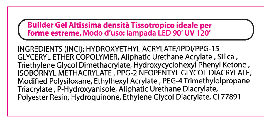 White Hard Builder Gel - French Bianco Milky White Altissima densità
