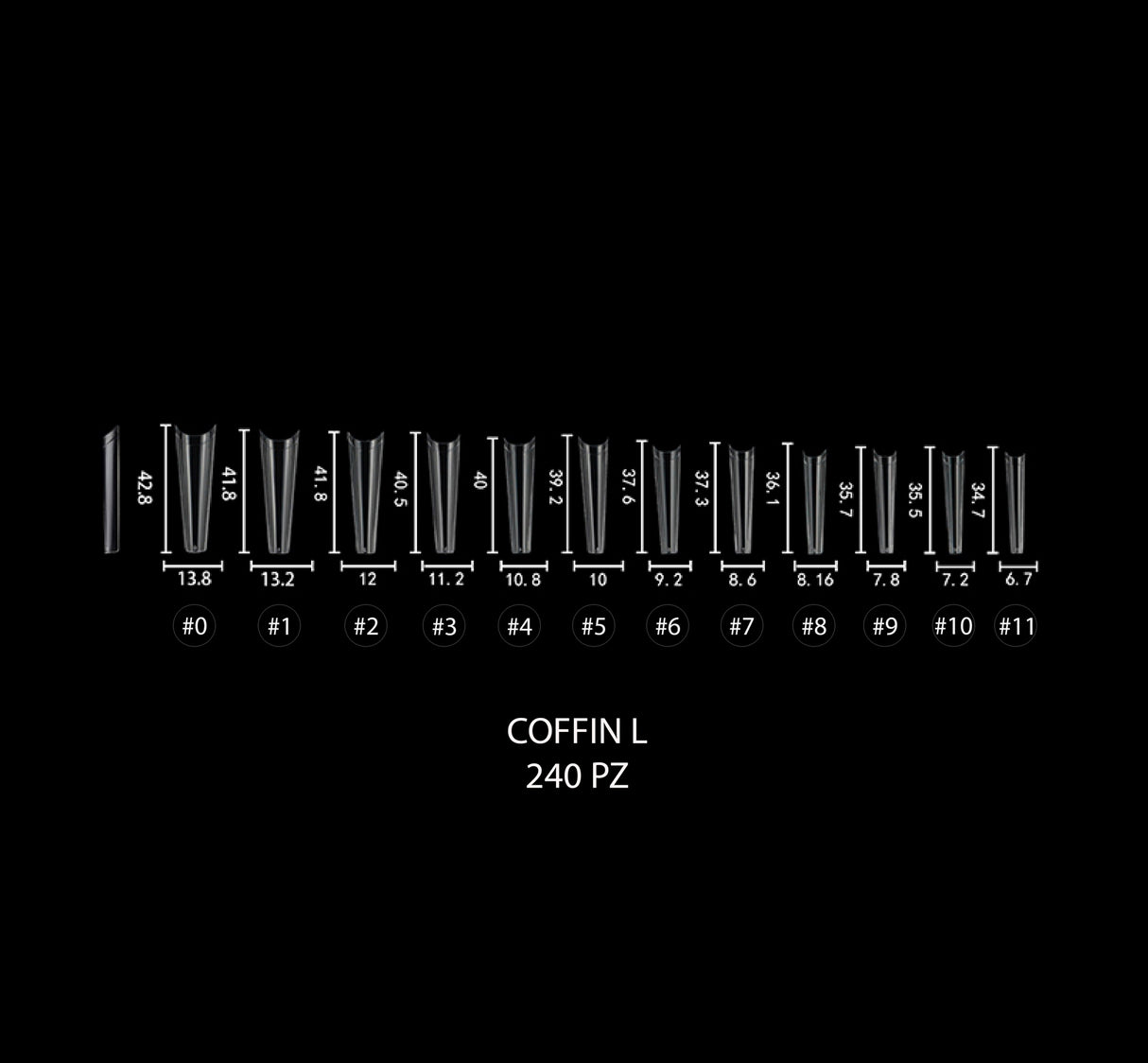 new COFFIN L - X-tend Abs Extensions Tip - Tip Box 240pz