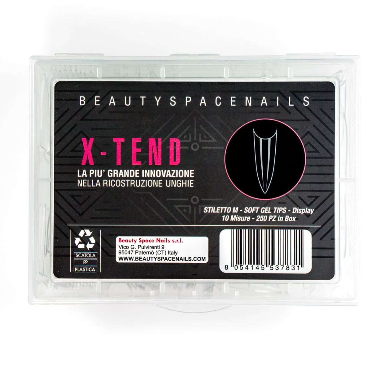 new STILETTO M - X-TEND Abs Extensions Tip - Tip Box 250pz