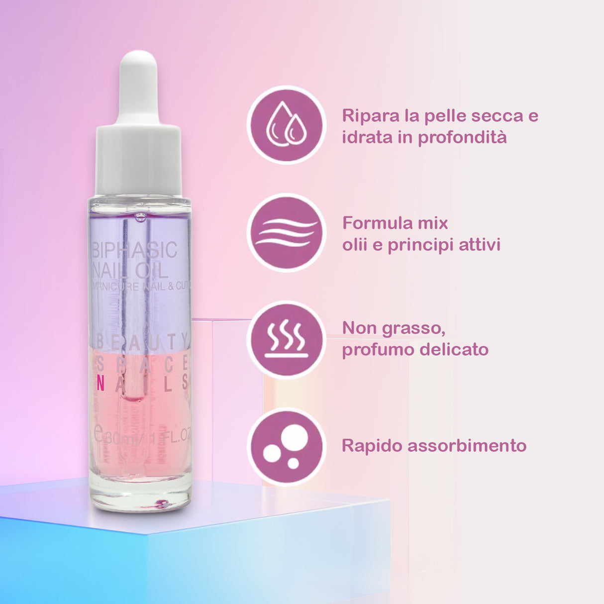 Yasmine - Olio Bifasico per Unghie e Cuticole 30ml