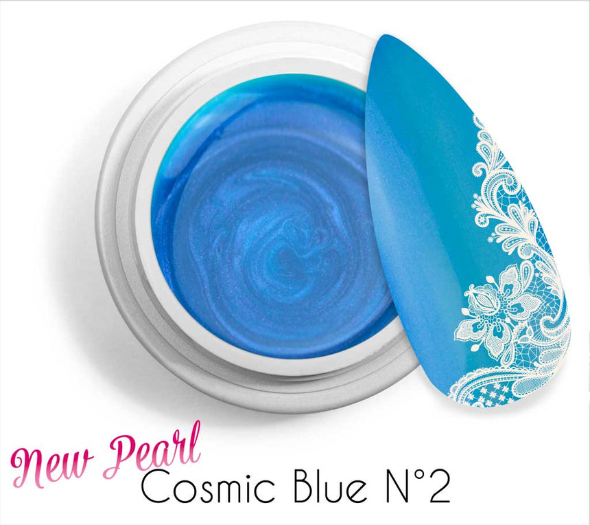 02 - Cosmic Blue - New Pearl Gel UV Colorato Perlato 5ml