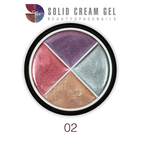 02 - Cat Eye - Solid Cream Gel Palette 4 Colori