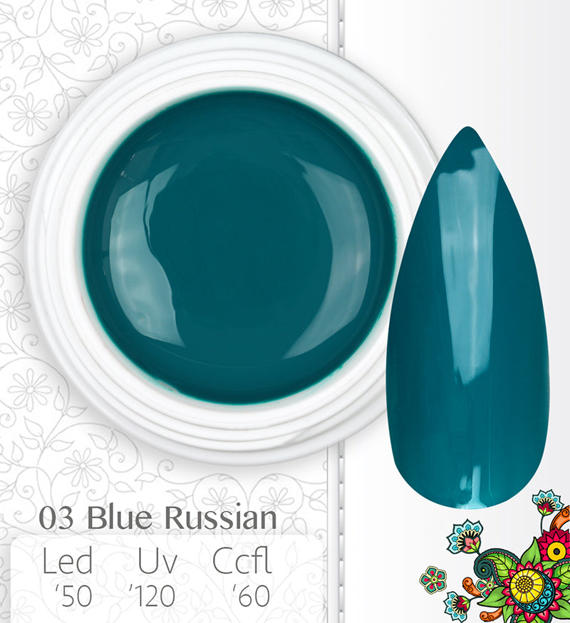 003 - Blue Russian - Super Color - Coprente UV - LED da 5ml