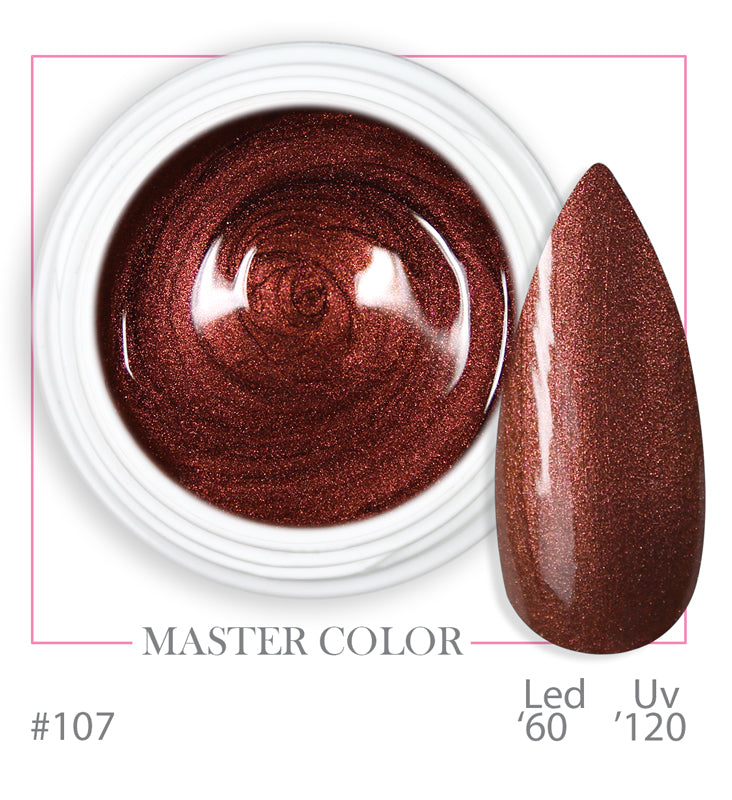 107 - Sparkly Copper - Master Color - Gel color UV LED - 5ml