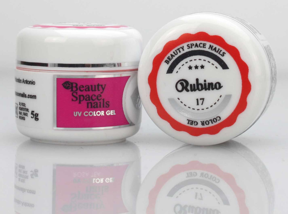 17 - Rubino - Glass Effect - Gel UV Colorato - Color line - 5ml