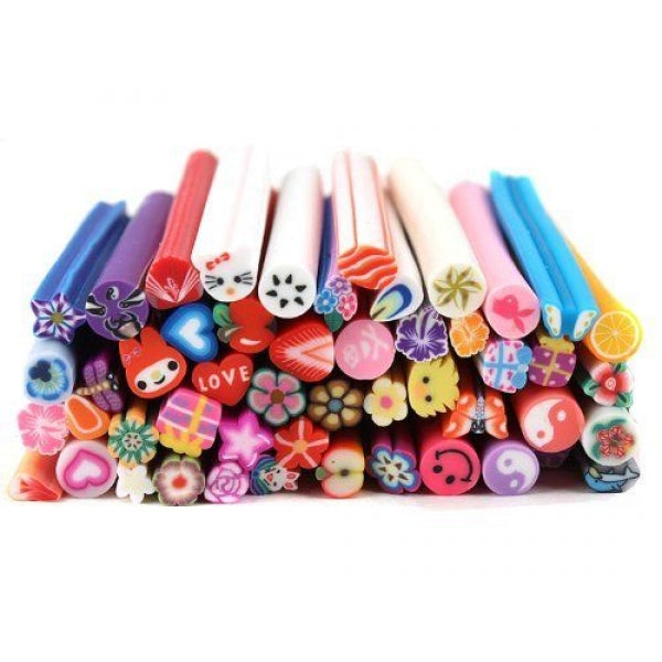 20 Bastoncino di fimo canes decorazioni unghie assortiti
