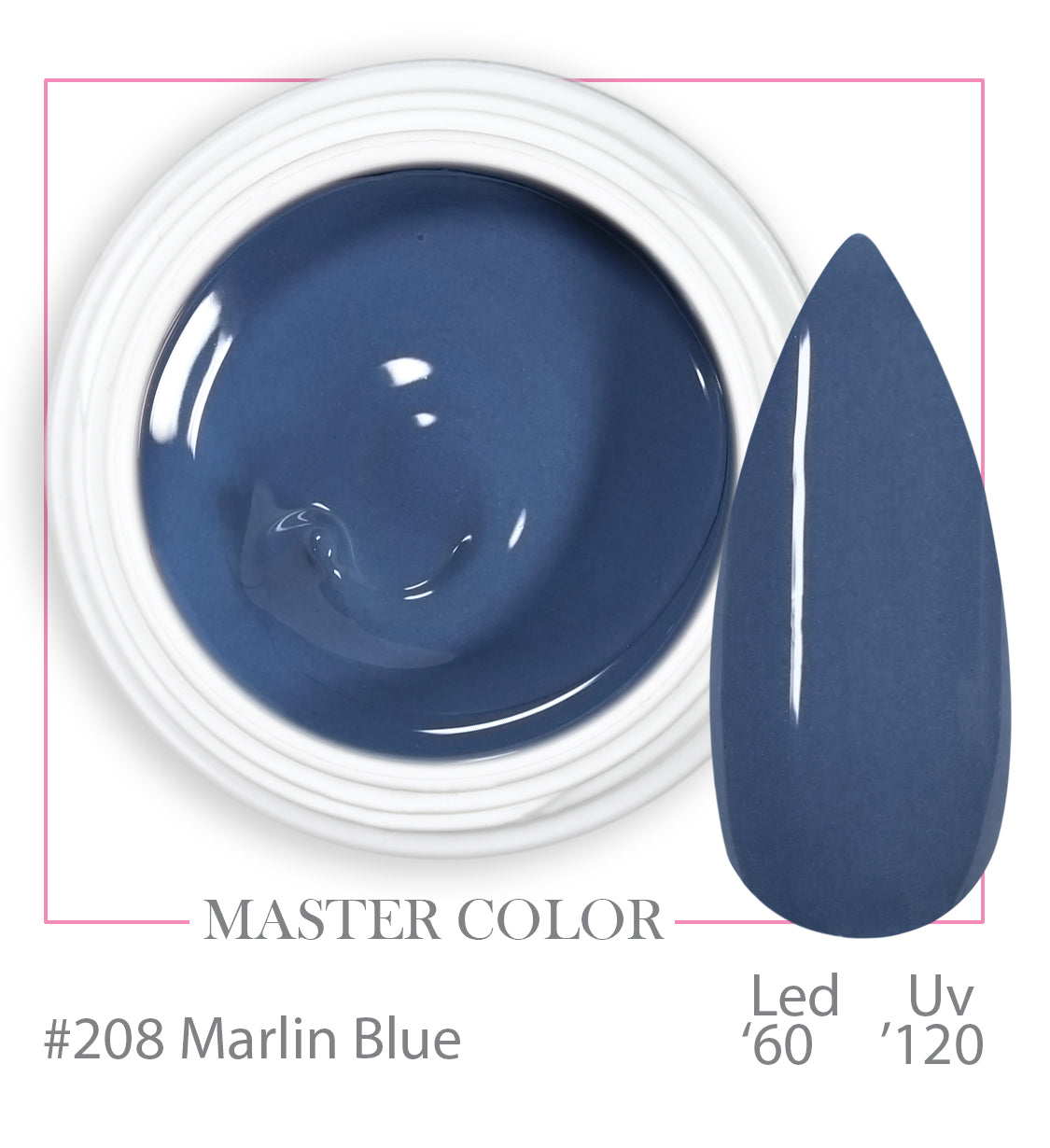 208 - Marlin Blue - Master Color - Gel color UV LED - 5ml