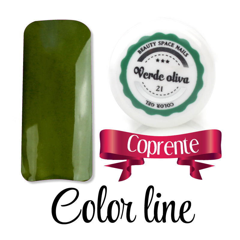 21 - Verde oliva - Coprente - Gel UV Colorato - Color line - 5ml