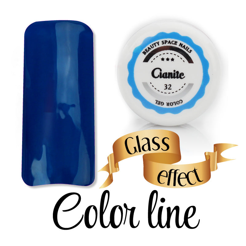 32 - Cianite - Glass Effect - Gel UV Colorato - Color line - 5ml