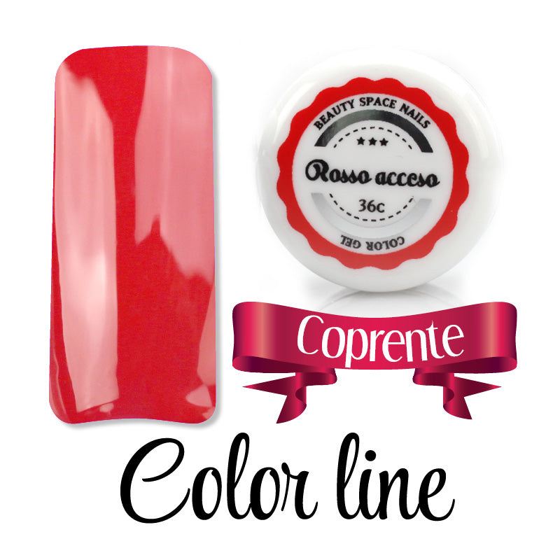 36C - Rosso acceso - Coprente - Gel UV Colorato - Color line - 5ml