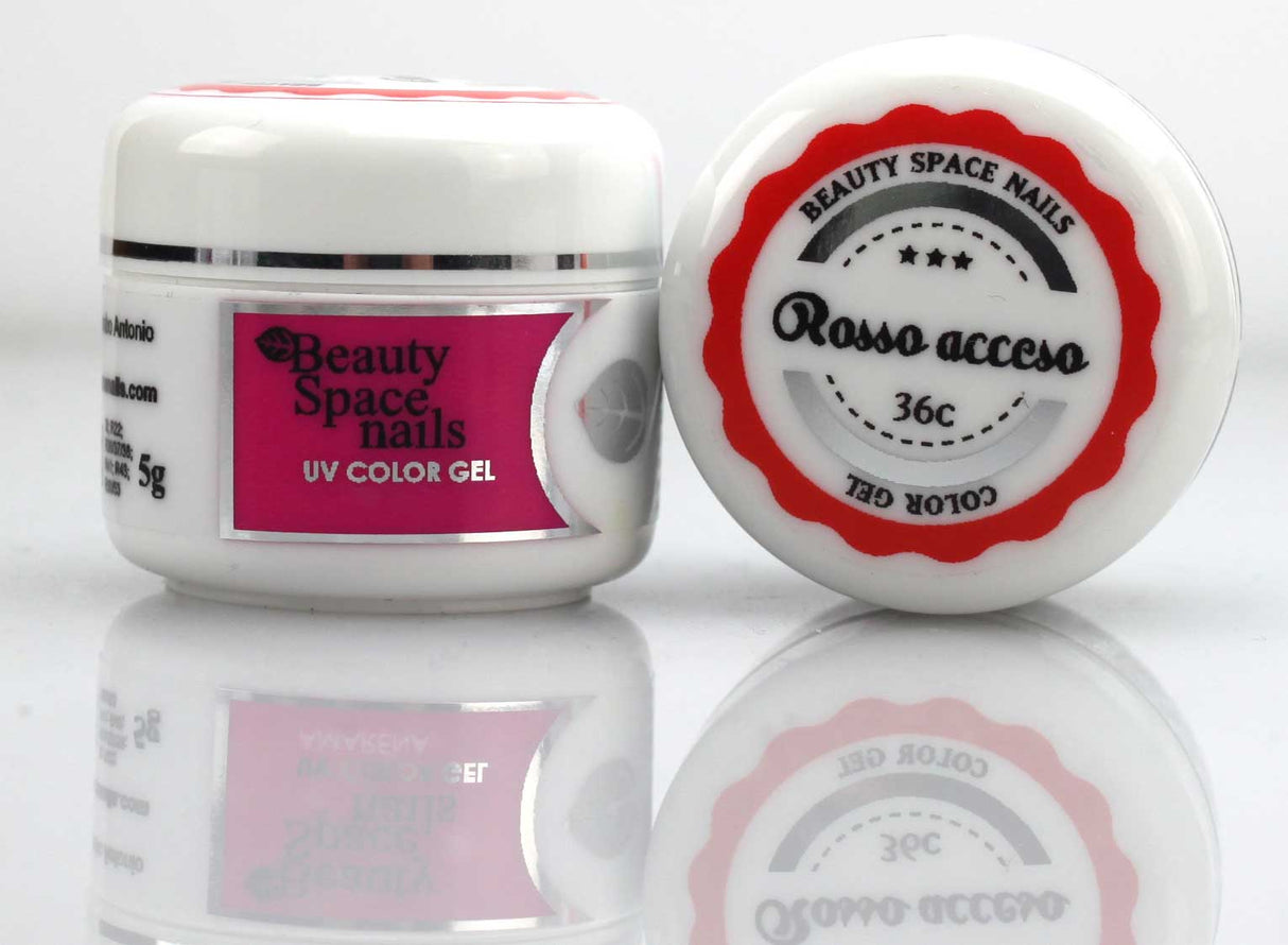 36C - Rosso acceso - Coprente - Gel UV Colorato - Color line - 5ml