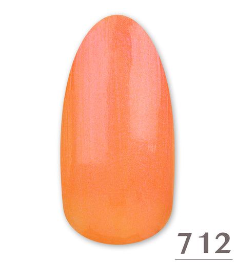 Smalto Gel Semipermanente Soak Off Light Orange Fluo Pearl Ge 712 15ml