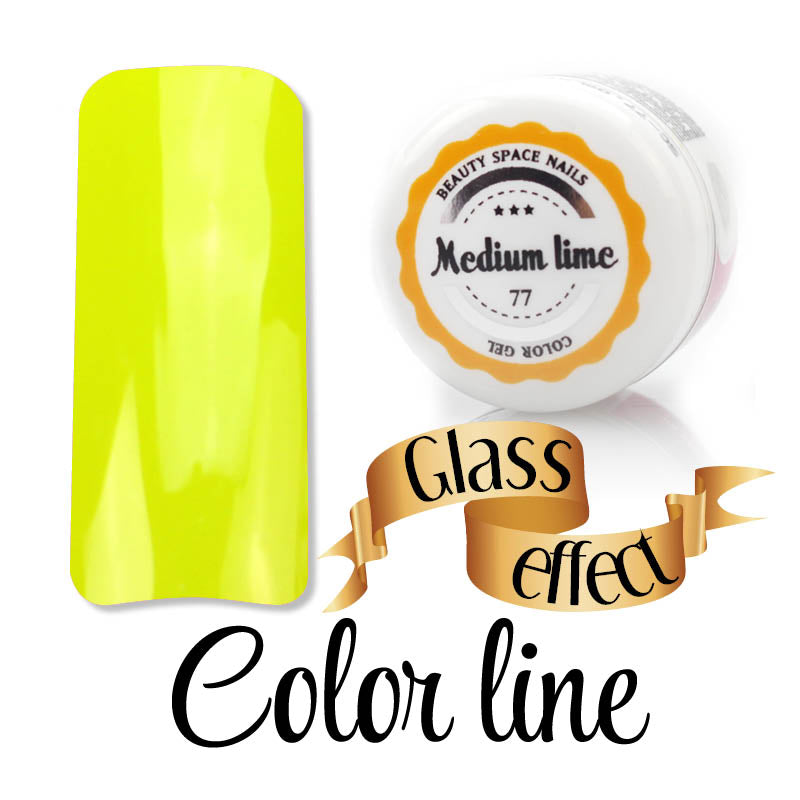 77 - Medium lime - Glass Effect - Gel UV Colorato - Color line - 5ml