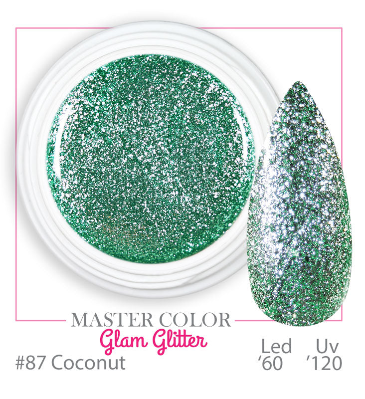 087 - Coconut - Glam Glitter - Master Color - Gel color UV LED - 5ml