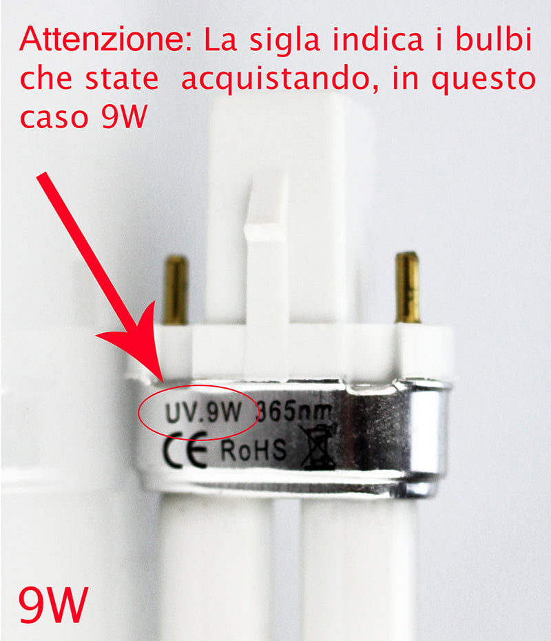 Lot de 4 ampoules 9W 365 nm