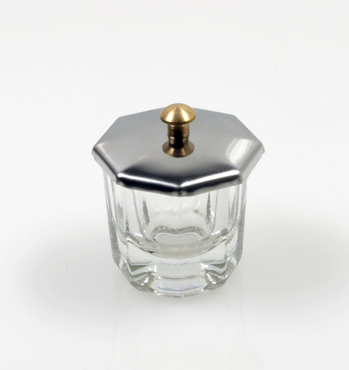 BICCHIERINO IN VETRO CON COPERCHIO- CONTENITORE PER LIQUIDI