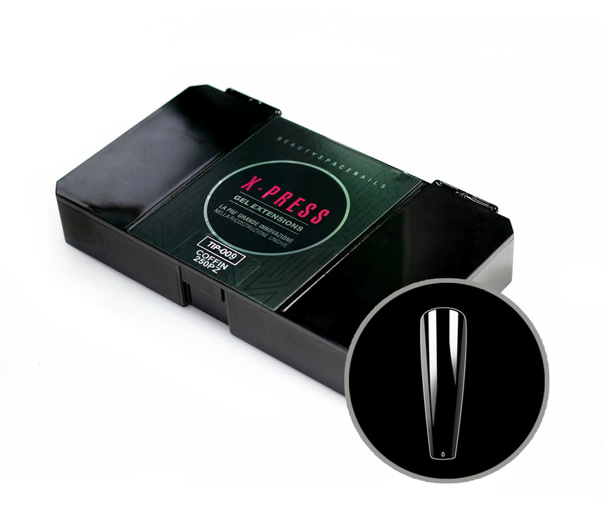 COFFIN - X-Press Gel Press on nails - Tip Box 250pz