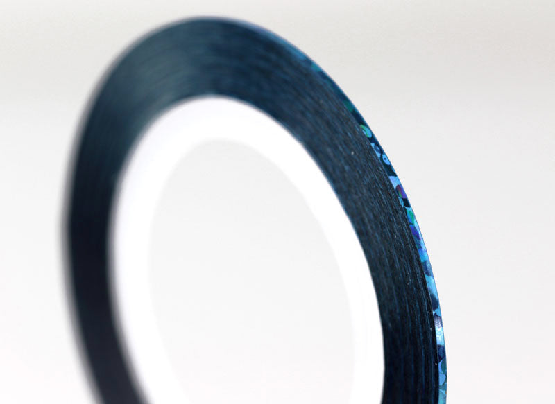 Celeste Olografico - Striping Tape Nail Art - Striscia Nastro Adesivo Colorato