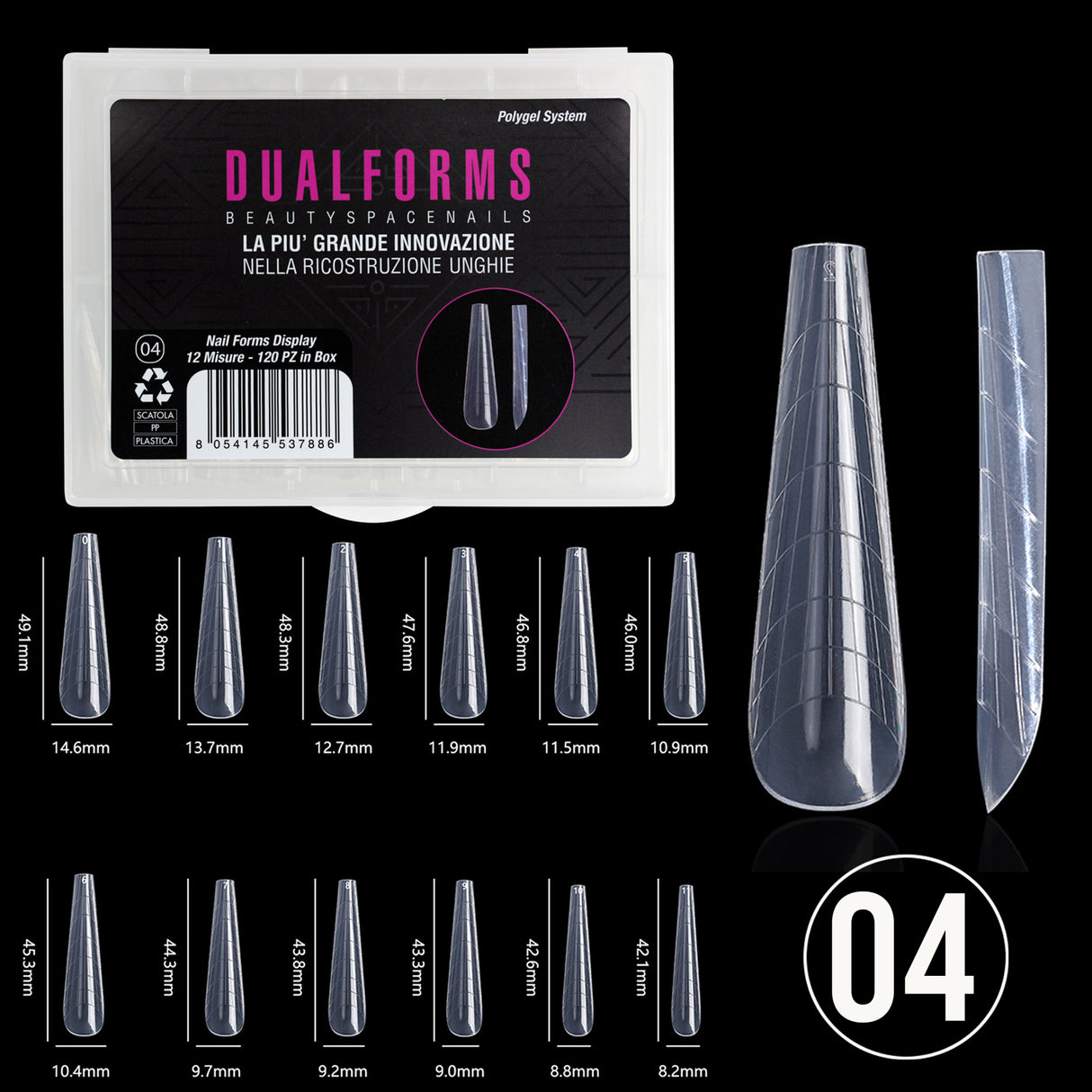 Dualforms 04 - Coffin Dual form in Box - Formine trasparenti 120 pezzi