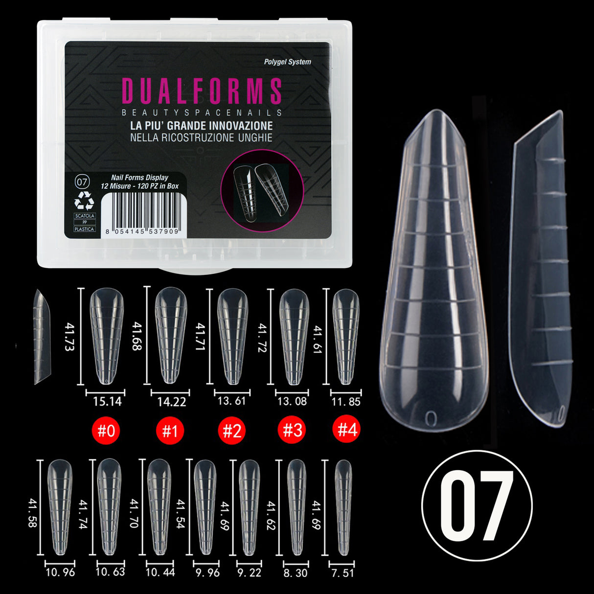 Dualforms 07- Mandorla gotica -Dual form in Box - Formine trasparenti 120 pezzi