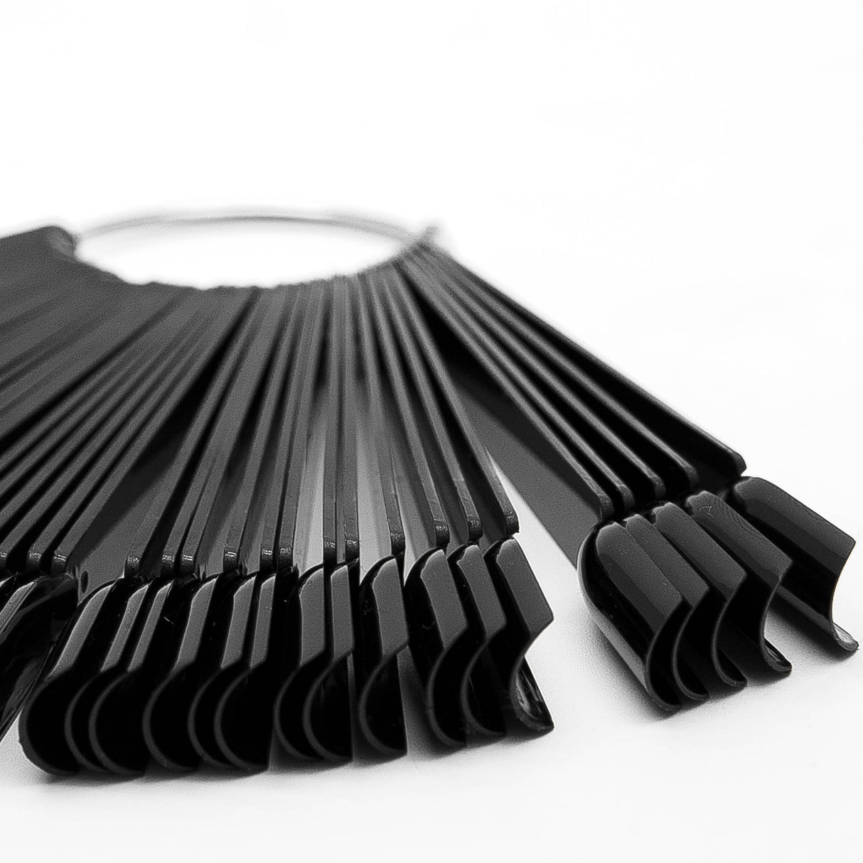 ESPOSITORE DISPLAY A VENTAGLIO 50 TIP NERE CON ANELLO