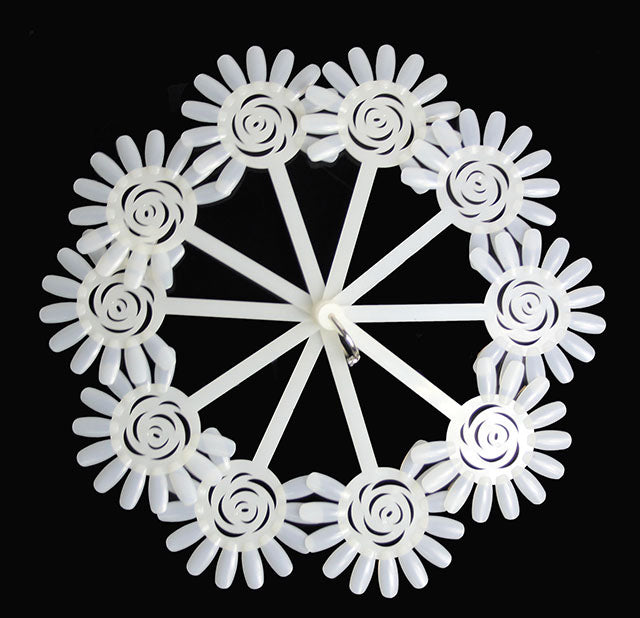 ESPOSITORE DISPLAY A VENTAGLIO 8 PZ DA 12 TIP RICOSTRUZIONE UNGHIE A FIORE
