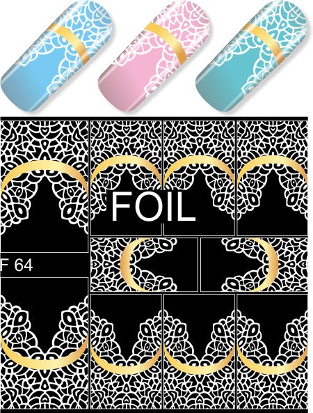 Water decals French ghirigori effetto gold & white