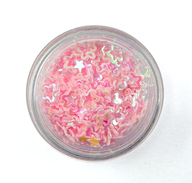 Barattolino Decorazione Forme - Stelle Rosa