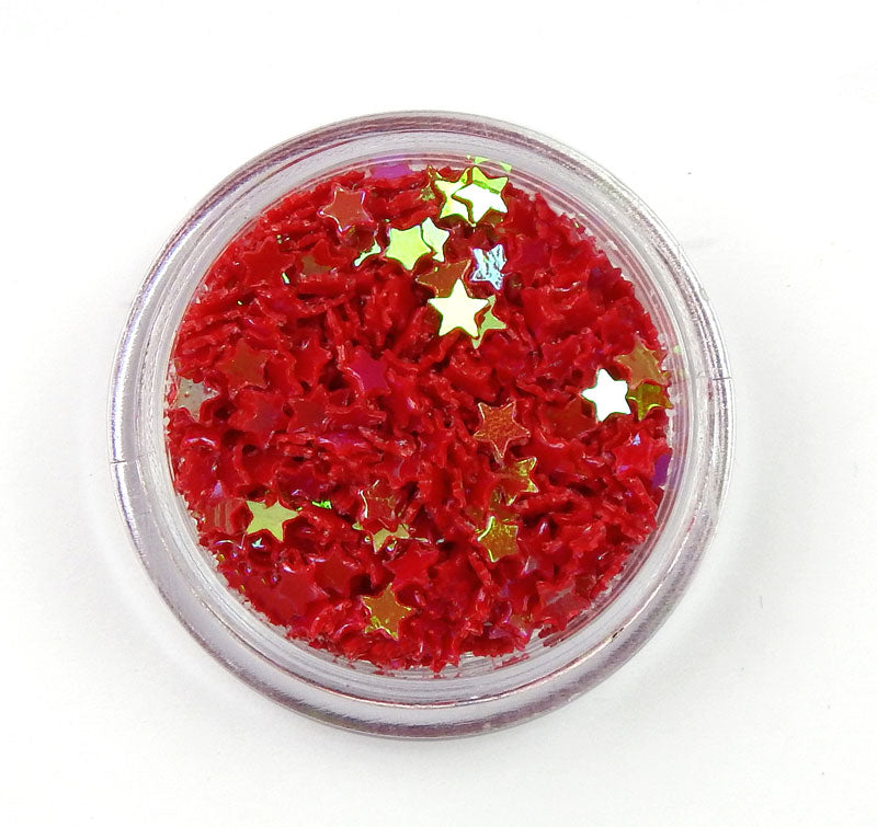 Barattolino Decorazione Forme - Stelle rosse