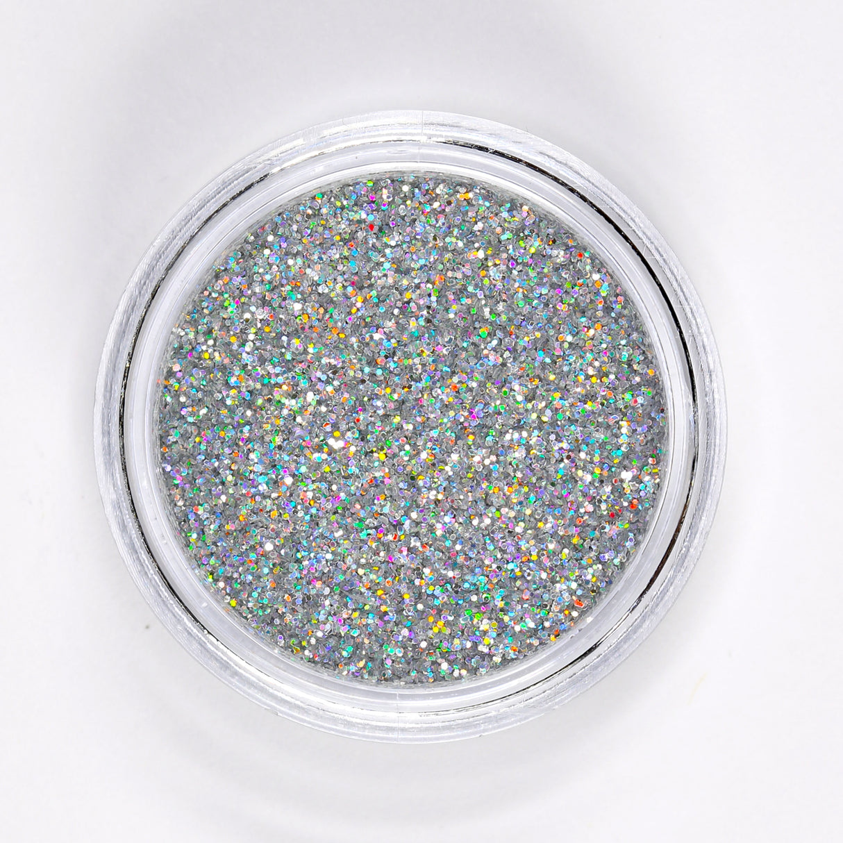 Barattolino Decorazioni Polveri Glitter Argento holo