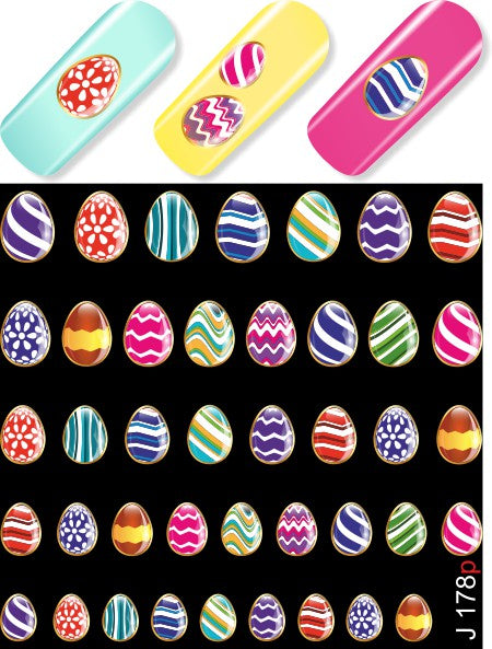 Stickers Adesivi Nail art Water decals Easter decoration