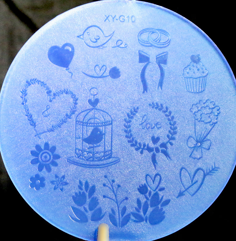 N° 10 - Set Stamping con disco in ACRILICO 10