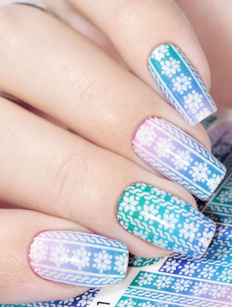 Stickers Adesivi Nail Art Water decals Natalizi snow design