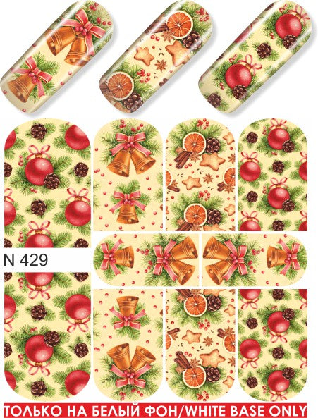 Stickers Adesivi Nail Art Water decals Natalizi