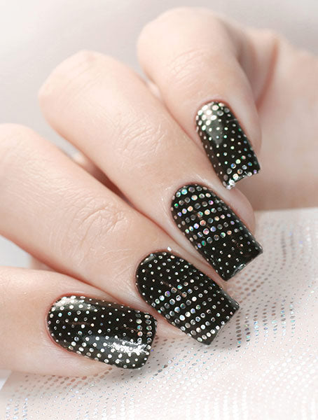 Stickers Adesivi Nail Art Water decals fantasia olografica silver