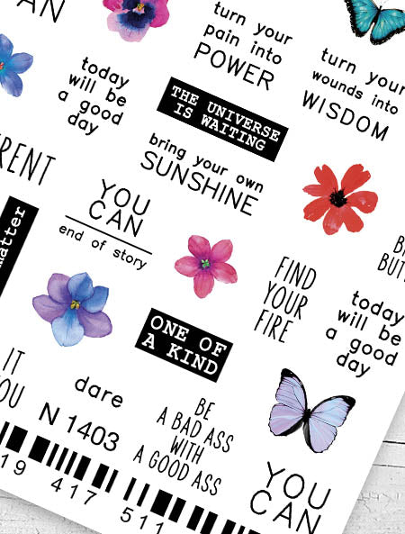 Stickers Adesivi Nail Art Water decals motivi you can