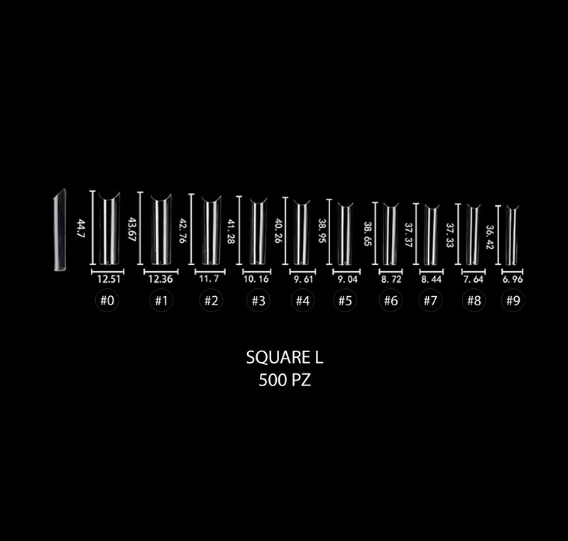 SQUARE L - X-TEND Abs Extensions Tip - Tip Box 250pz