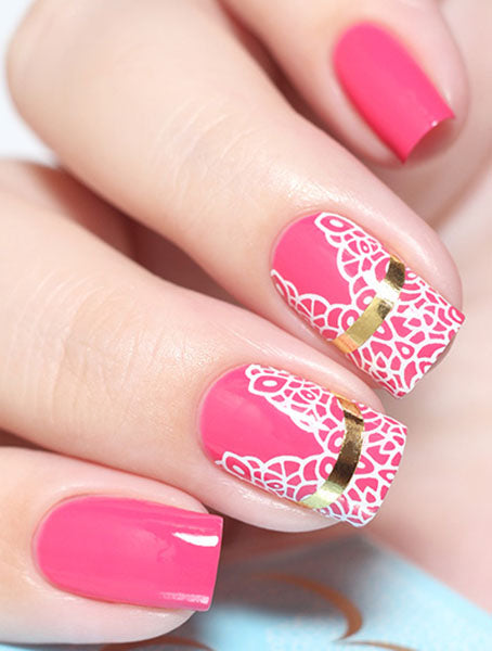 Water decals French ghirigori effetto gold & white