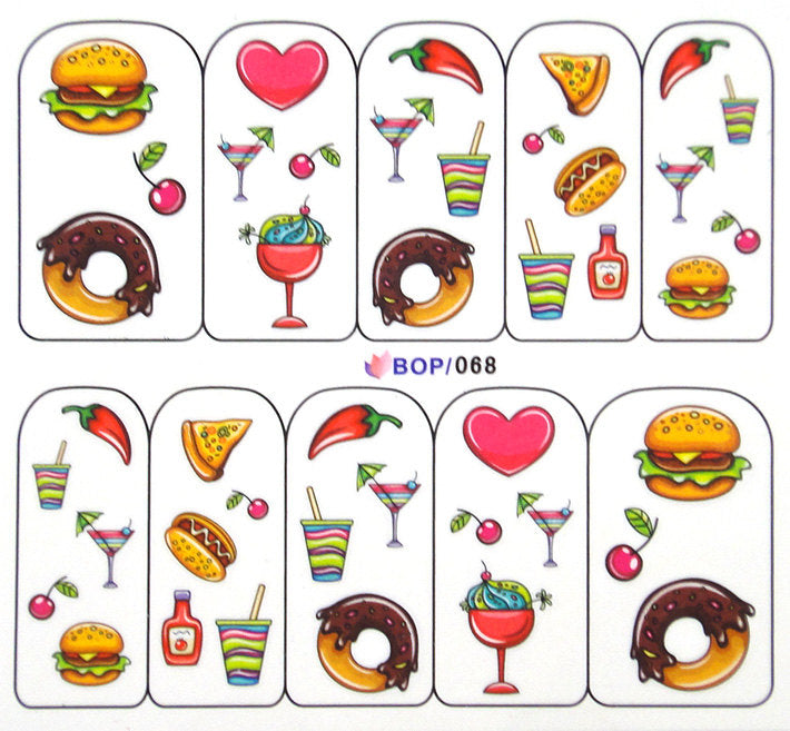 Water decals traferibili stickers tattoo ad acqua adesivi decalcabili BOP068