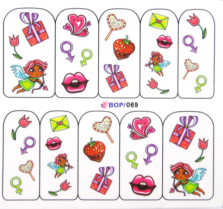 Décalcomanies à l'eau, autocollants tatouage à l'eau, autocollants décalcomanies BOP069