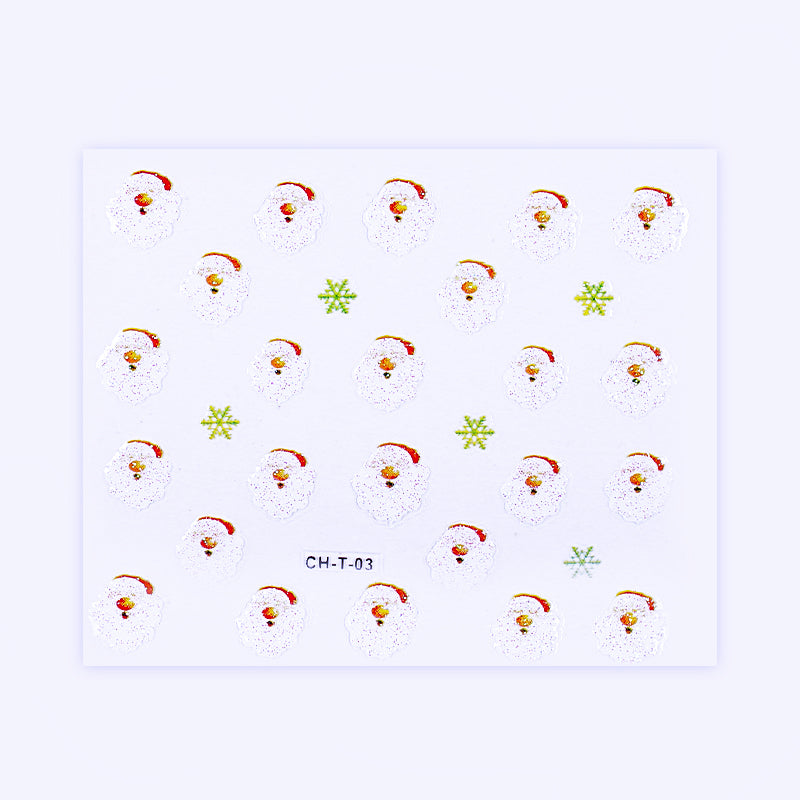 CH.T- 03 - Stickers adesivo per nail art a tema Natalizio