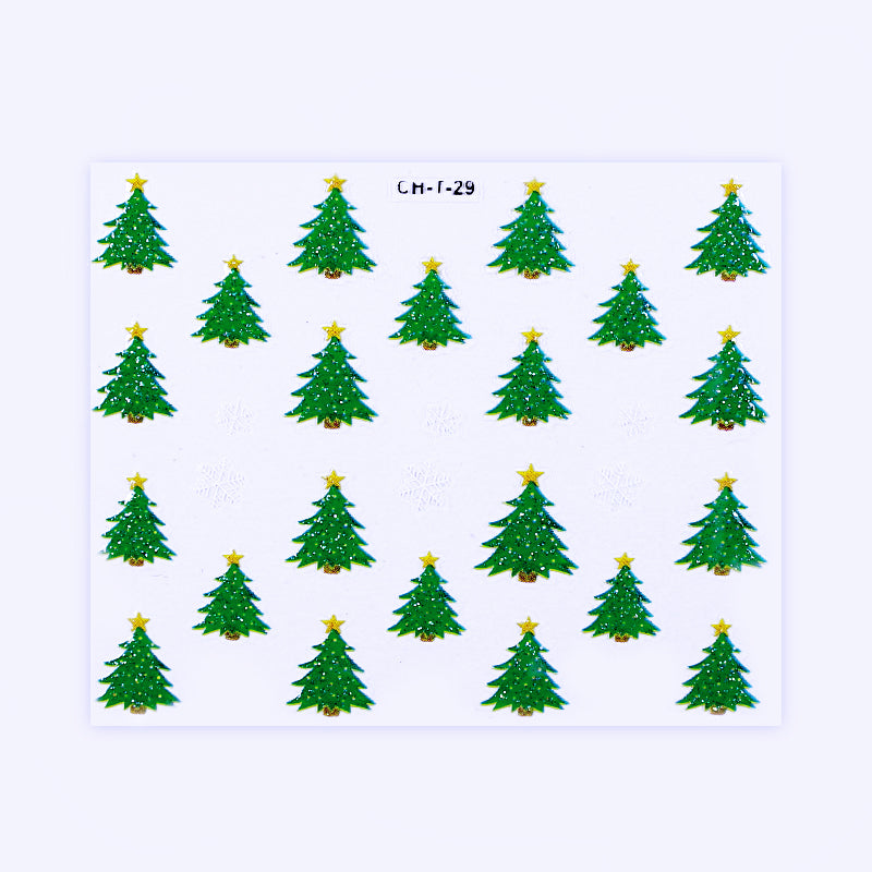 CH.T- 29 - Stickers adesivo per nail art a tema Natalizio