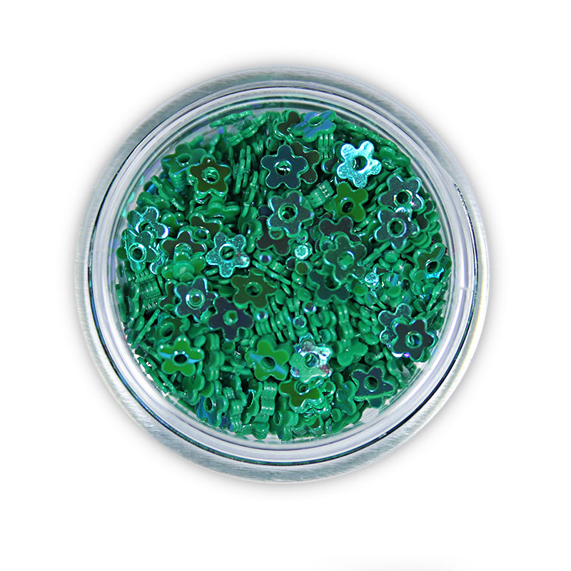 Barattolino Decorazione Forme -fiori verdi