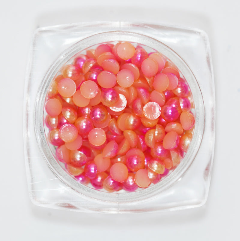 Mezze perle colorate Arancione 001