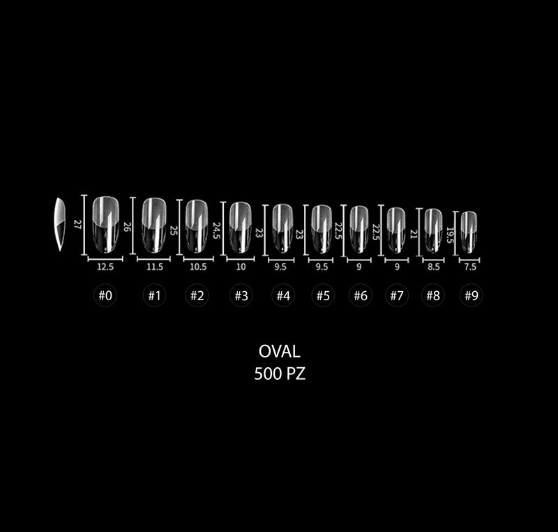 OVAL - X-Press Gel Press on nails - Tip Box 500pz