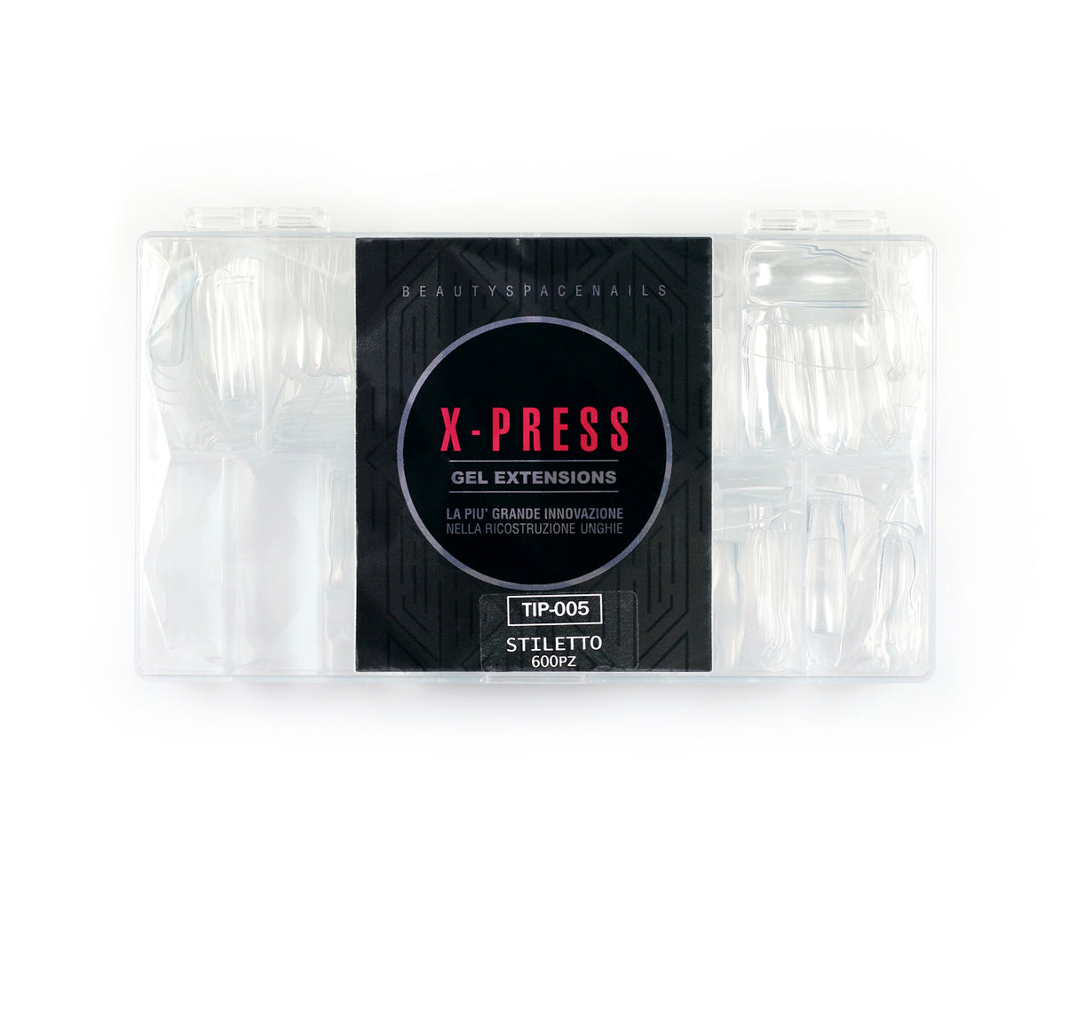 STILETTO - X-Press Gel Press on nails - Tip Box 600pz