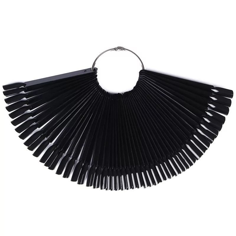 ESPOSITORE DISPLAY A VENTAGLIO 50 TIP NERE CON ANELLO