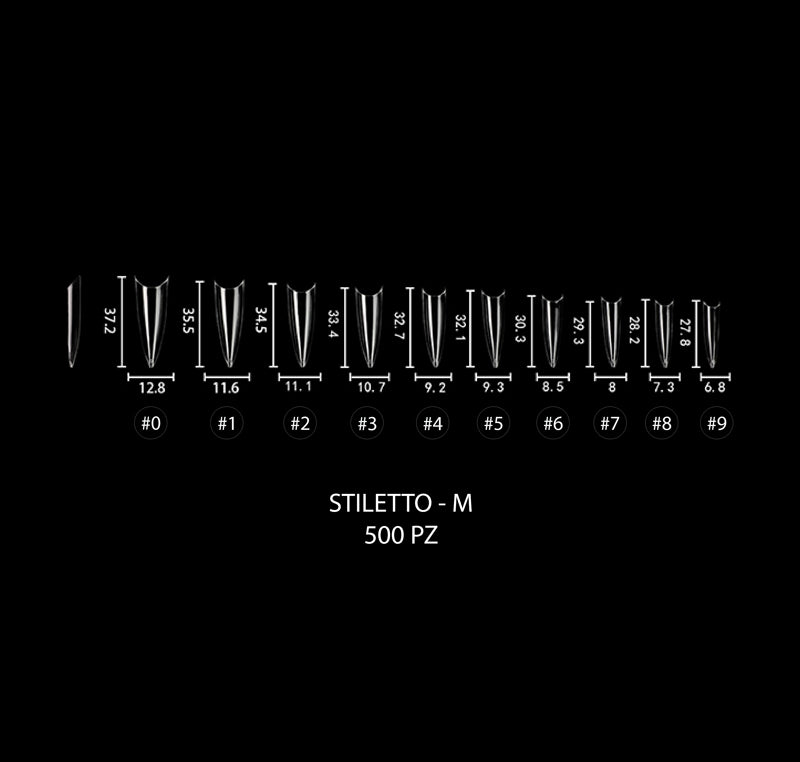 STILETTO M - X-TEND Abs Extensions Tip - Tip Box 500pz
