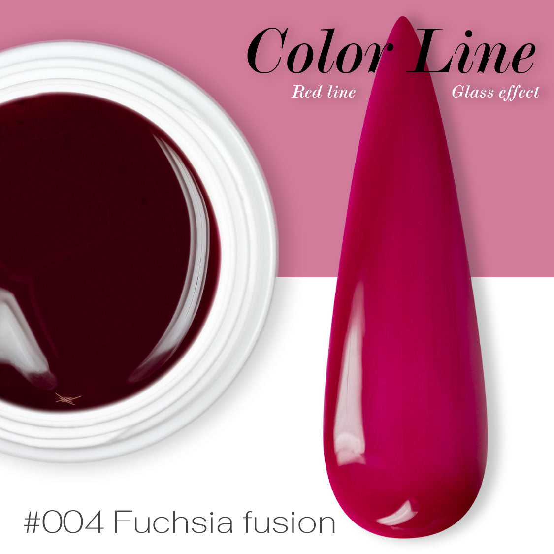 Gel UV Colorato - Red Line - 004 - Fuchsia Fusion - Glass Effect - 5ml