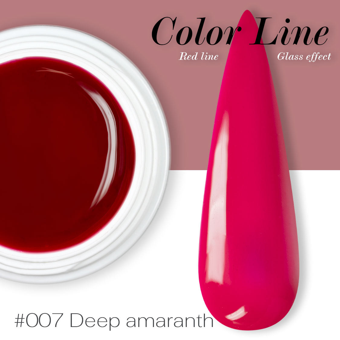 Gel UV Colorato - Red Line - 007 - Deep Amaranth - Glass Effect - 5ml